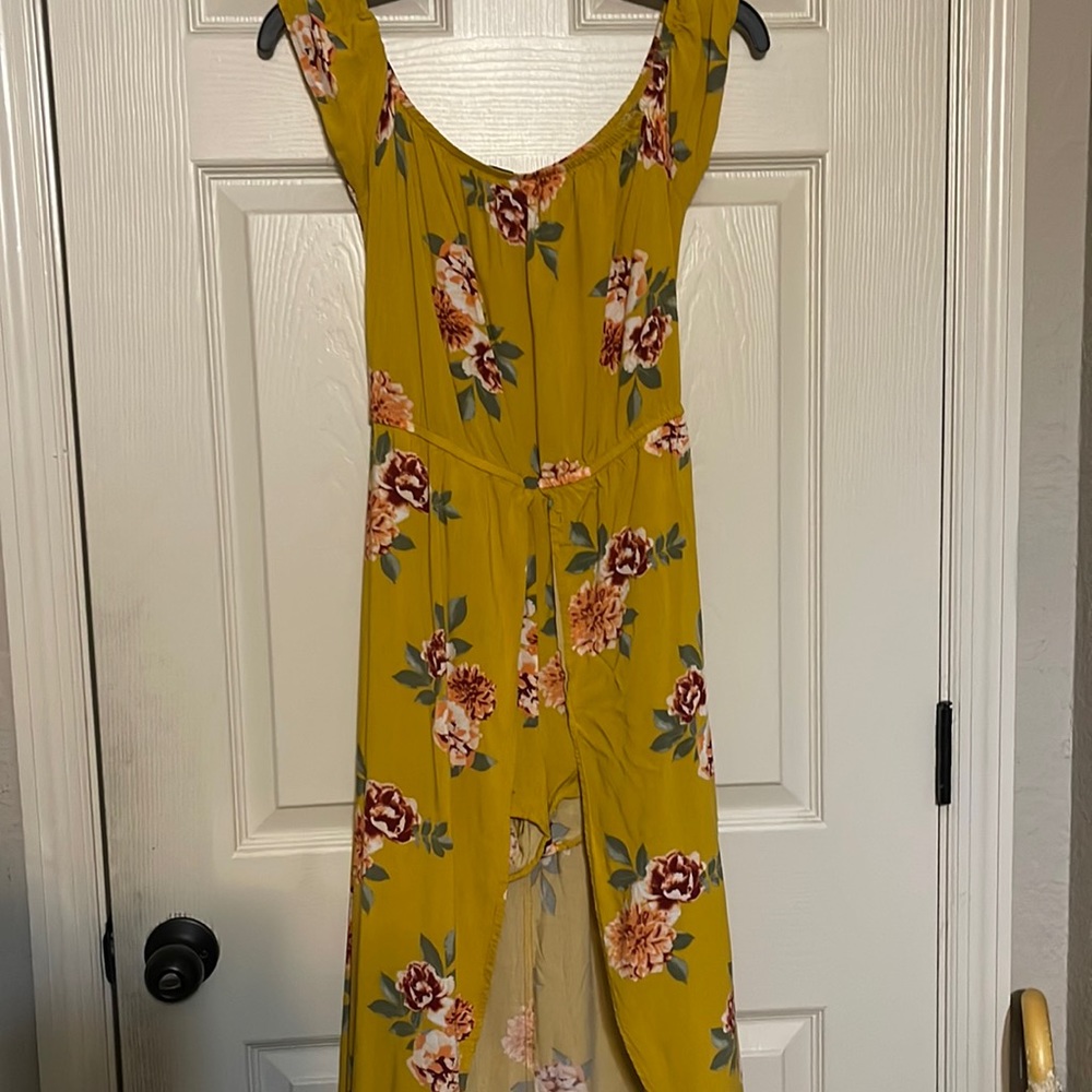 Yellow short/dress romper